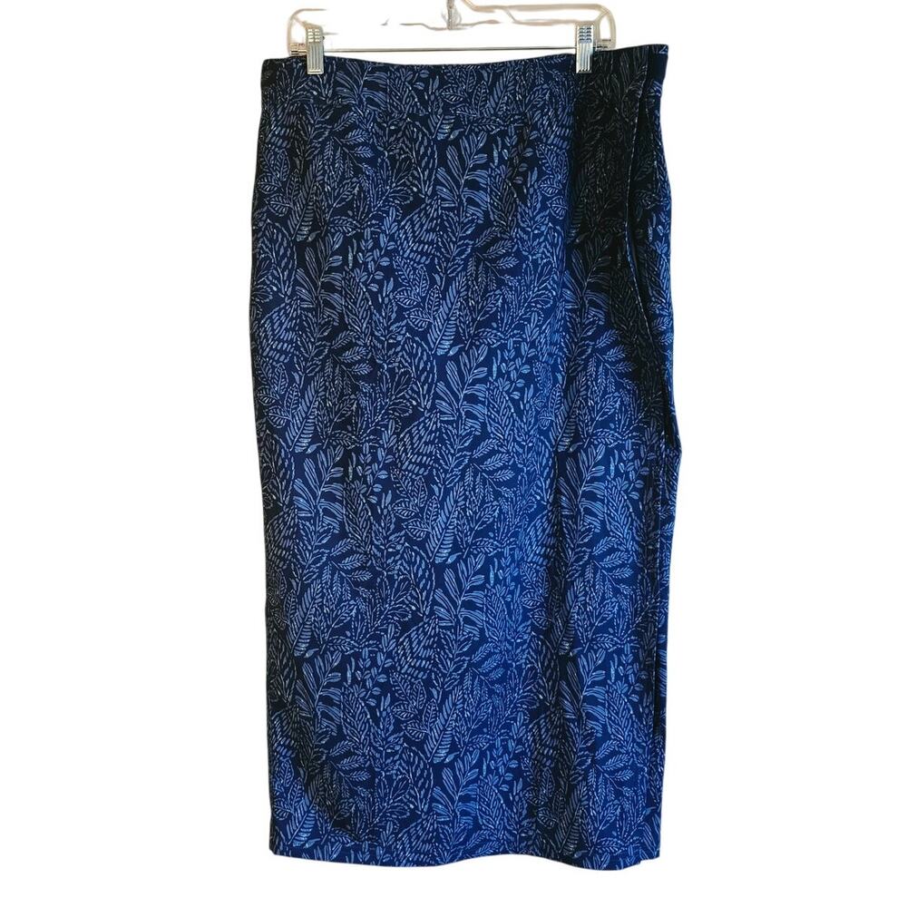 Rip Skirt blue print maxi wrap skirt cover up size xl